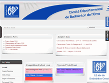 Tablet Screenshot of codep61badminton.fr